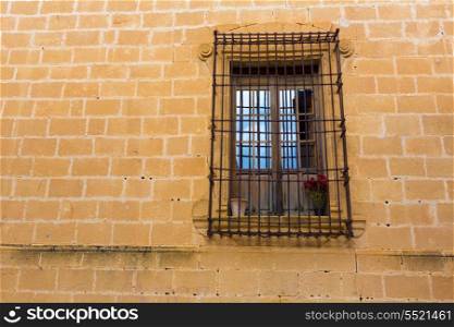 Javea Sant Bertomeu church window detail in Alicante Spain