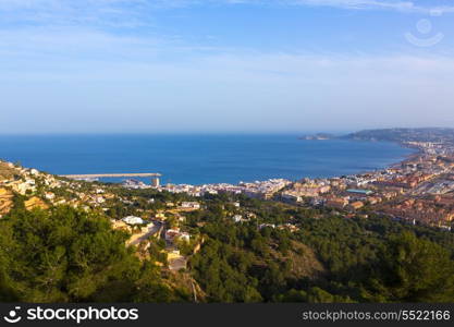Javea Xabia aerial skyline from Molins in Alicante Mediterranean Spain
