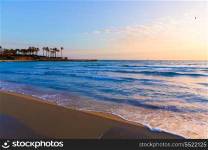 Javea Xabia El Arenal beach sunrise in Mediterranean Alicante Spain