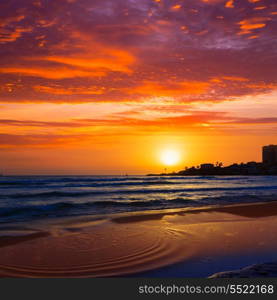 Javea Xabia El Arenal beach sunrise in Mediterranean Alicante Spain