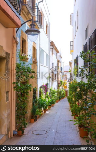 Javea Xabia old town Mediterranean streets in Alicante Spain