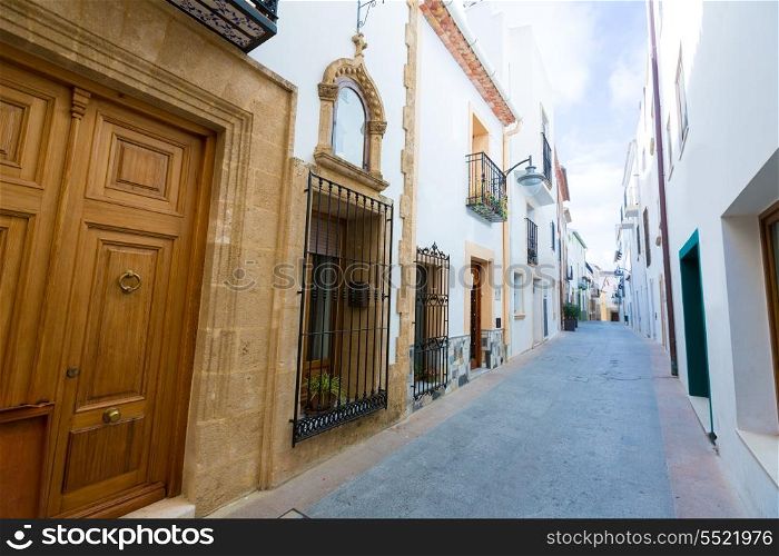 Javea Xabia old town Mediterranean streets in Alicante Spain