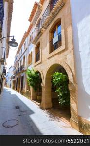 Javea Xabia old town Mediterranean streets in Alicante Spain