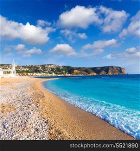 Javea Xabia playa Benissero beach Muntanyar in Alicante at Mediterranean spain