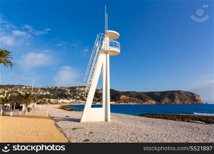 Javea Xabia playa Benissero beach Muntanyar in Alicante at Mediterranean spain