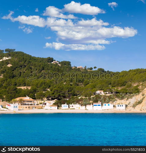 Javea Xabia Playa la Barraca Cala Portichol in Alicante at Mediterranean Spain