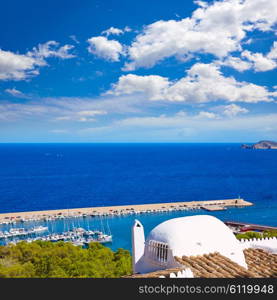 Javea Xabia village aerial view in Mediterranean sea of Alicante spain