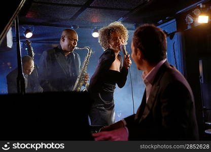 Jazz Musicians Performing in Club