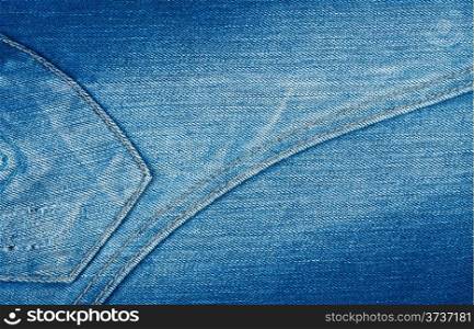 Jeans background with a pocket and stitch
