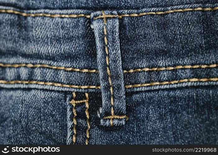 jeans belt loop close up