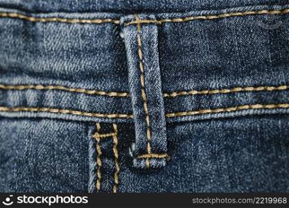 jeans belt loop close up