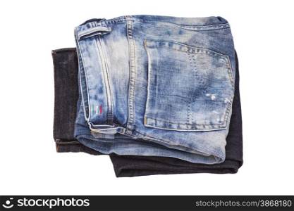 jeans isolated on the white background
