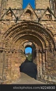 Jedburgh Abbey. part of the ruins of Jedburgh Abbey in scotland