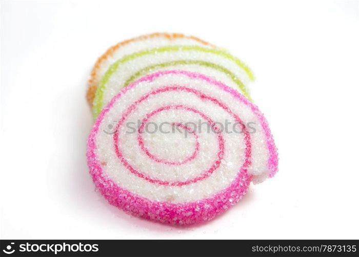 jelly candy. Colorful jelly candies isolated on white background.