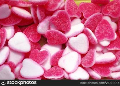 jelly sweets candy pink white heart shape valentines day metaphor
