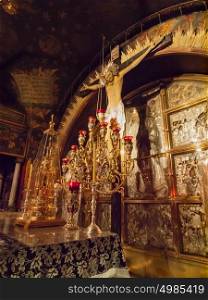 "Jerusalem "Church of the Holy Sepulchre" calvary"