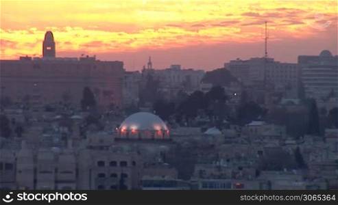 Jerusalem - sunset over the old city