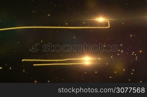 Jesus Christ on Cross being drawn with lights. Easter concept. Yellow glowing cross being drawn on screen by light streak. Illuminates the whole screen.