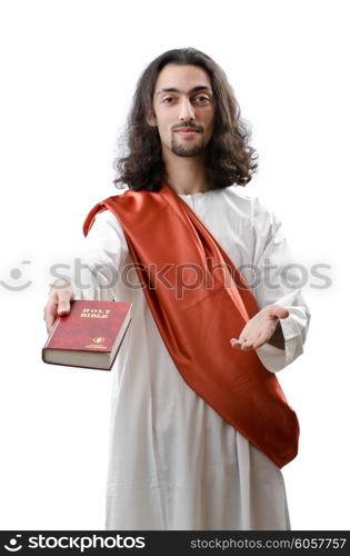 Jesus Christ personifacation isolated on the white