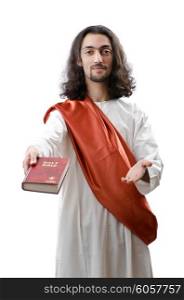Jesus Christ personifacation isolated on the white