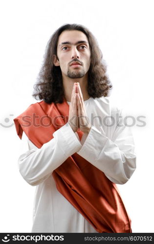 Jesus Christ personifacation isolated on the white