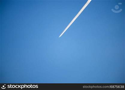 jet with blue sky