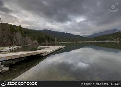 Jetty at lake, Whistler, British Columbia, Canada
