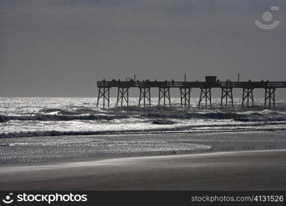 Jetty in the sea, Daytona Beach, Florida, USA