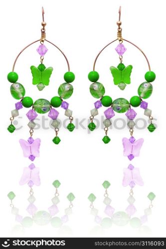 Jewellery and fashion concept with earrings