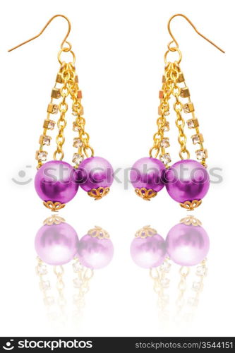 Jewellery and fashion concept with earrings