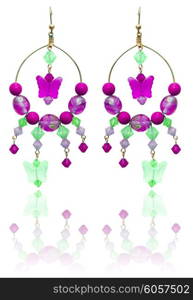 Jewellery and fashion concept with earrings