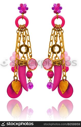 Jewellery and fashion concept with earrings