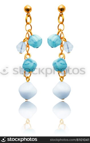 Jewellery and fashion concept with earrings