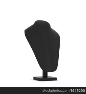 Jewellery bust stand. 3d illustration isolated on white background