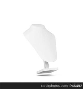 Jewellery bust stand. 3d illustration isolated on white background