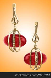 Jewellery concept with nice earrings