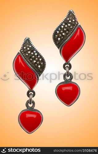 Jewellery concept with nice earrings