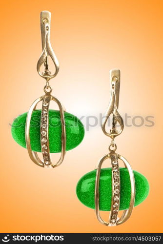 Jewellery concept with nice earrings