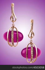 Jewellery concept with nice earrings