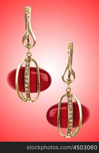 Jewellery concept with nice earrings