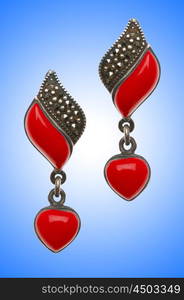 Jewellery concept with nice earrings