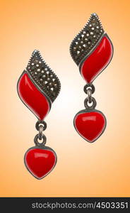 Jewellery concept with nice earrings