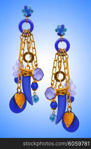 Jewellery concept with nice earrings