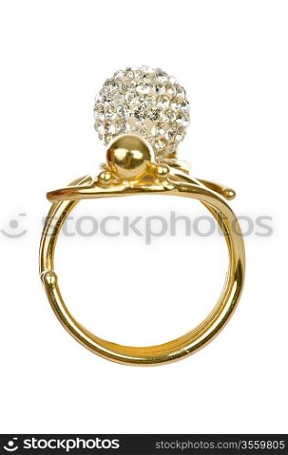 Jewellery ring isolated on the white