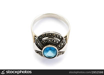 Jewellery ring isolated on the white background