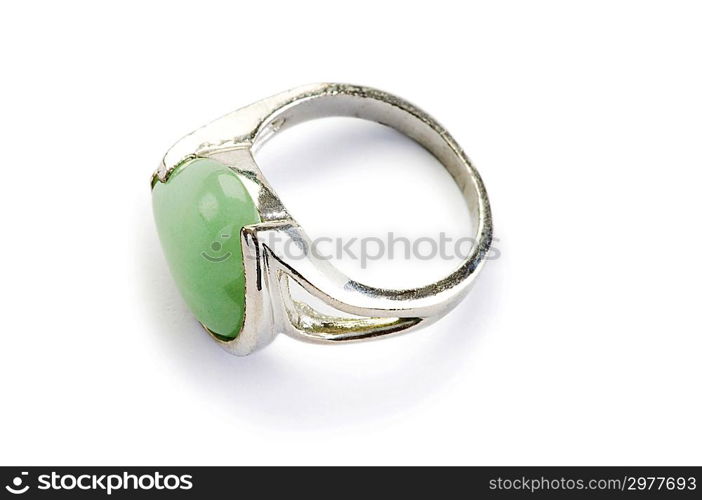 Jewellery ring isolated on the white background