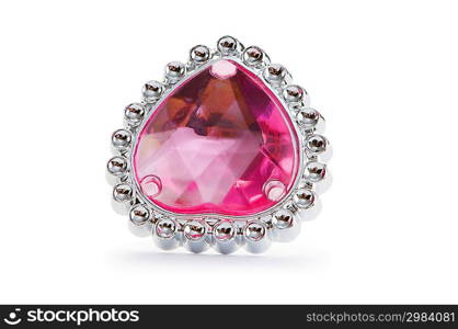 Jewellery ring isolated on the white background