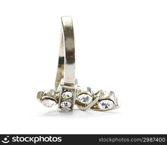 Jewellery ring isolated on the white background