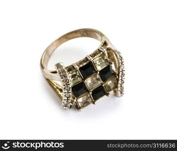 Jewellery ring isolated on the white background