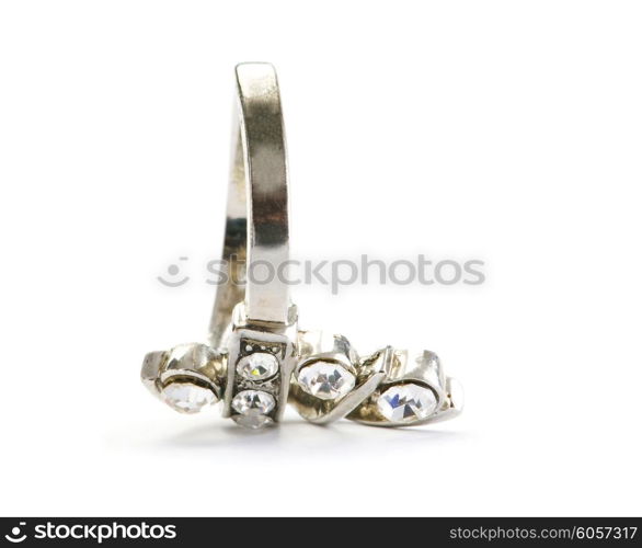 Jewellery ring isolated on the white background